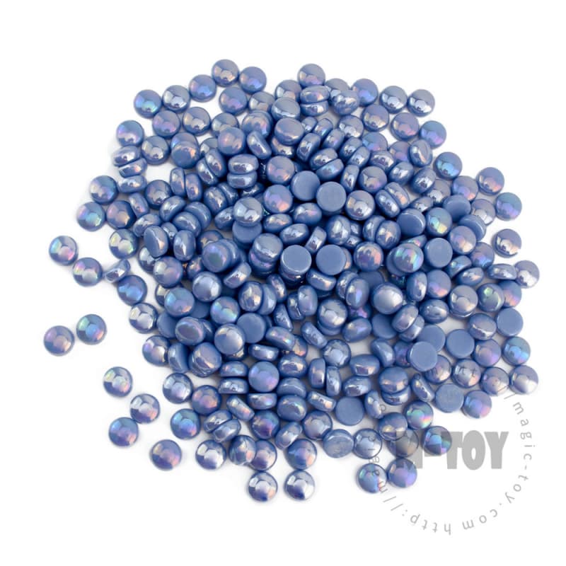 Iridescent Blue Round Glass Mosaic SRL03