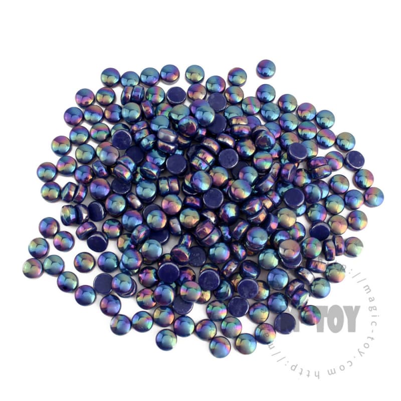 Iridescent Cobalt Blue Round Glass Mosaic SRL05
