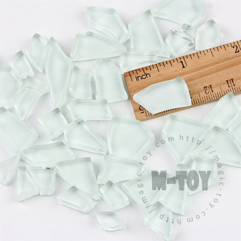 White Irregular Crackled Glass Mosaic TC-CC101