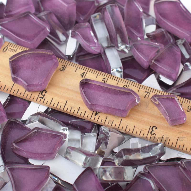 Purple Irregular Crackled Glass Mosaic TC-CC508