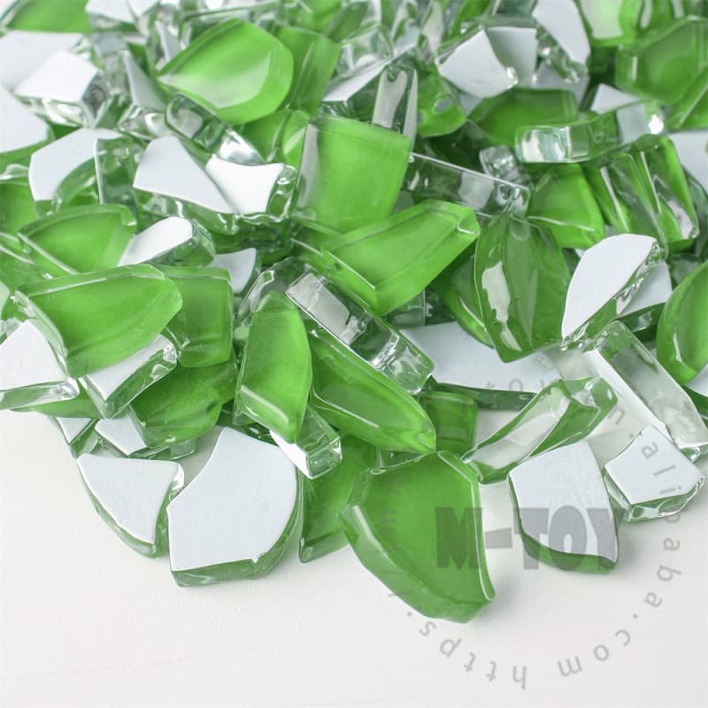 Green Irregular Crackled Glass Mosaic TC-CC603