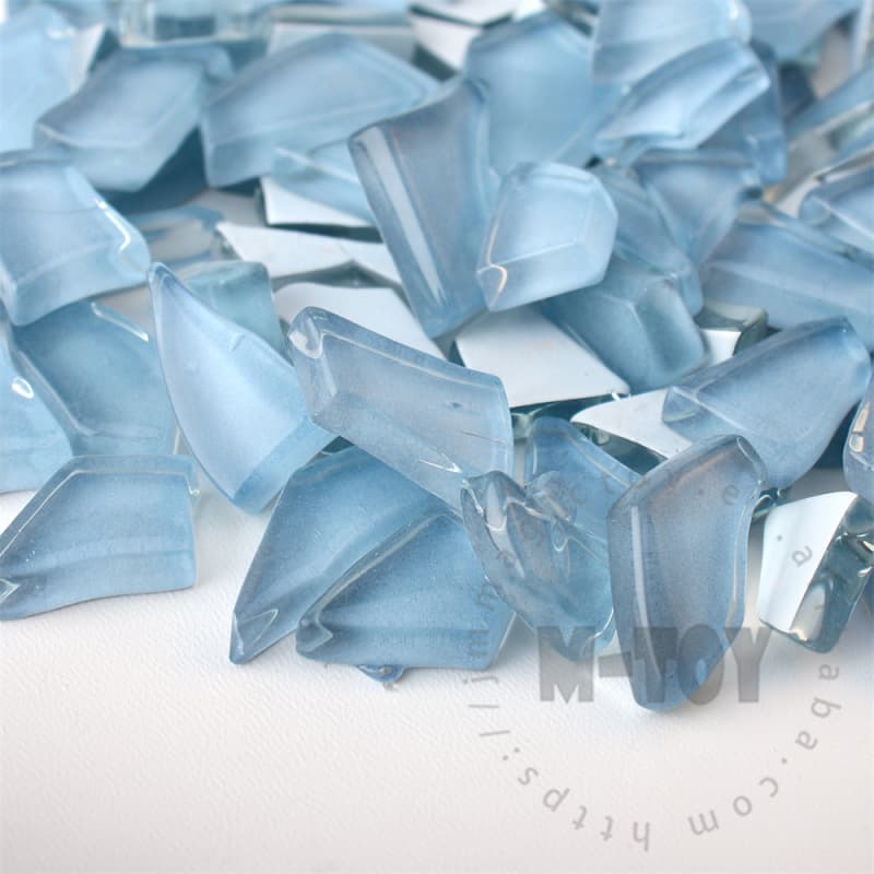 Light Blue Irregular Crackled Glass Mosaic TC-CC711