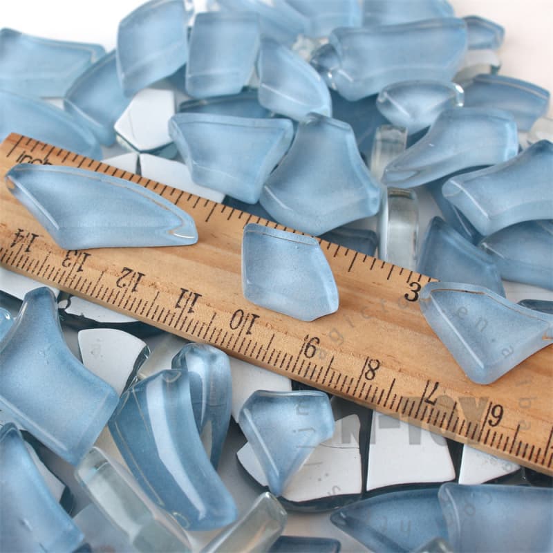 Light Blue Irregular Crackled Glass Mosaic TC-CC711