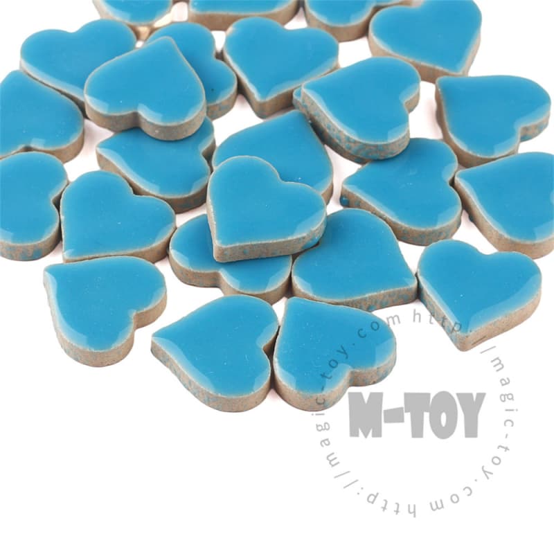 Blue Heart Shape Ceramic Mosaic CXG171