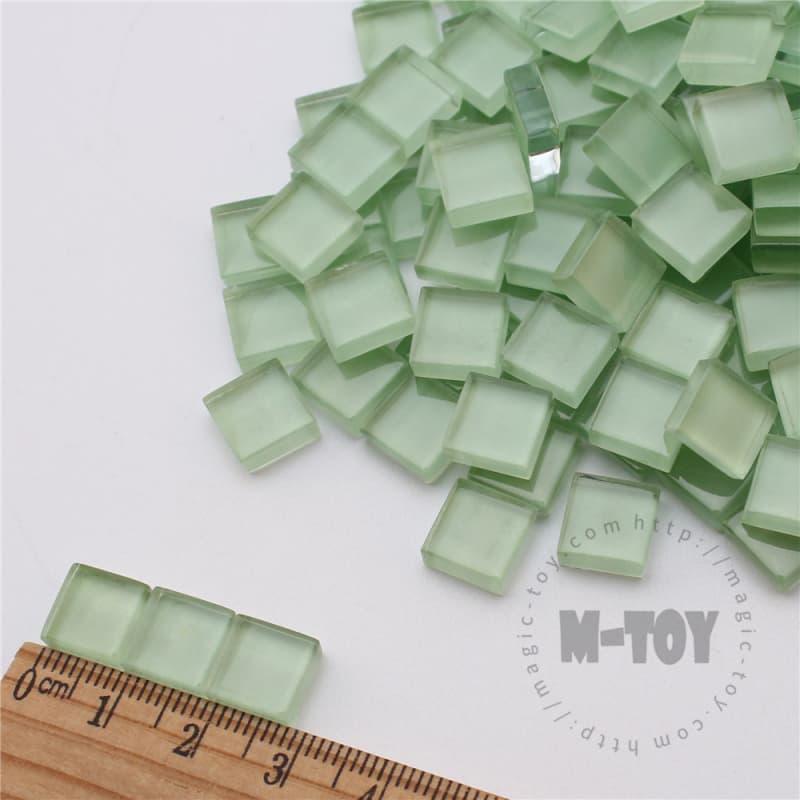 Green Square Crystal Glass Mosaic 10-CC601
