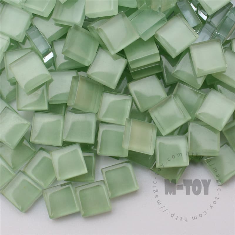 Green Square Crystal Glass Mosaic 10-CC601