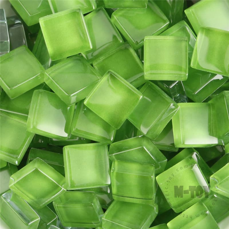 Green Square Crystal Glass Mosaic 10-CC603