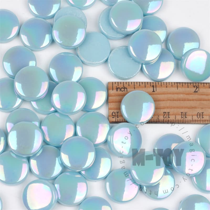 Iridescent Blue Round Glass Mosaic 20SRL08
