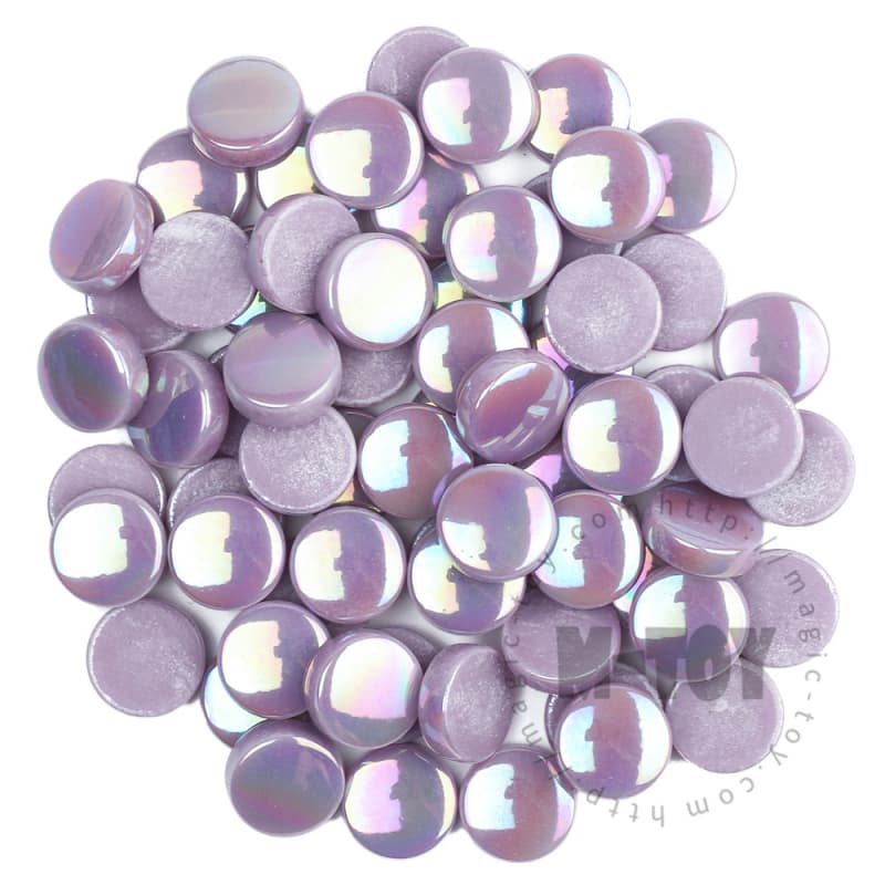Iridescent Purple Round Glass Mosaic 20SRL62