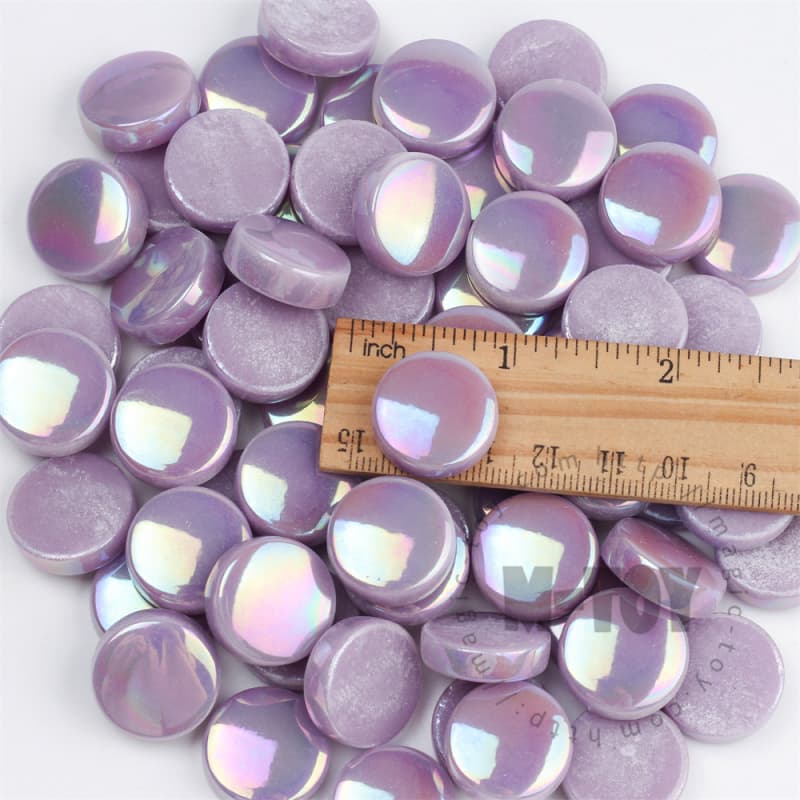 Iridescent Purple Round Glass Mosaic 20SRL62