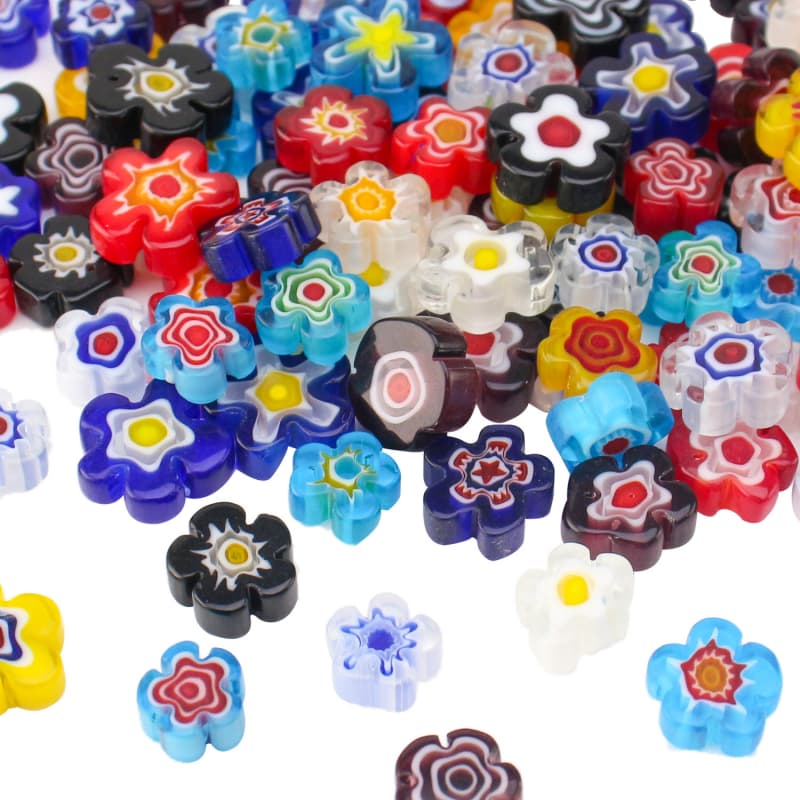 Random Color Mixed Flower Millefiori 914-FW9000