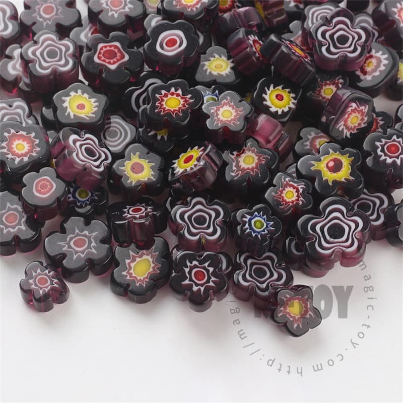 Purple Color Mixed Flower Millefiori 914-FW5000