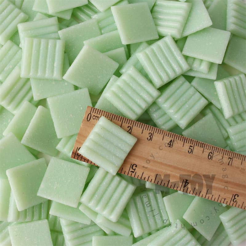 Green Square Vitreous Hot-melting Glass Mosaic ASM601