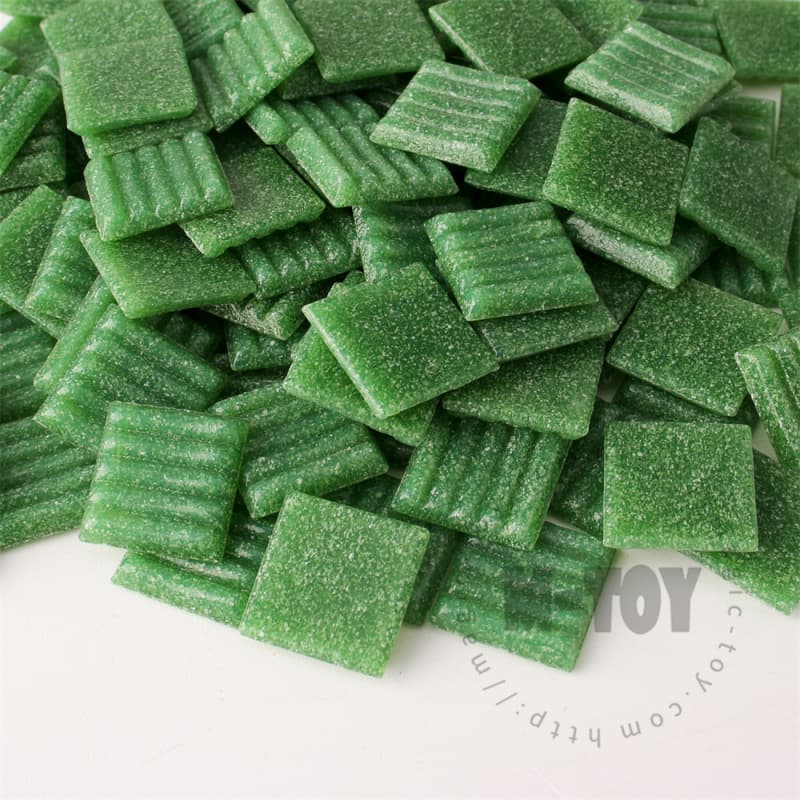 Green Square Vitreous Hot-melting Glass Mosaic ASM603