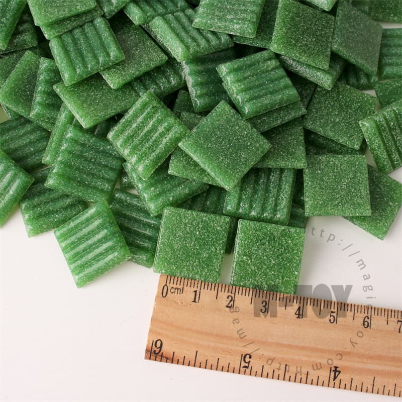 Green Square Vitreous Hot-melting Glass Mosaic ASM603