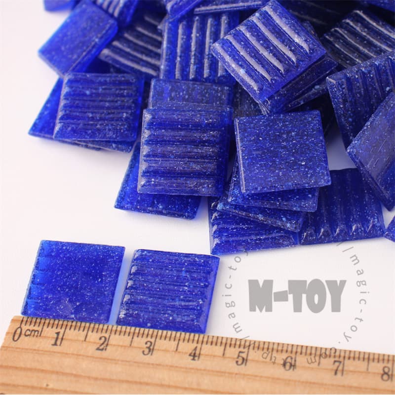Blue Square Vitreous Hot-melting Glass Mosaic ASM711