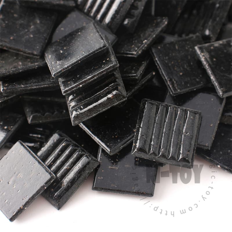 Black Square Vitreous Hot-melting Glass Mosaic ASM801