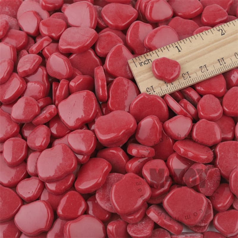 Red Blossom Petals Glass Mosaic SMAG16