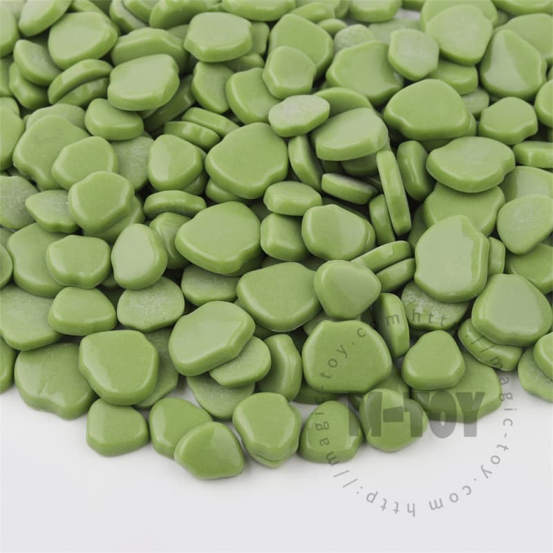 Grass Green Blossom Petals Glass Mosaic SMAG47