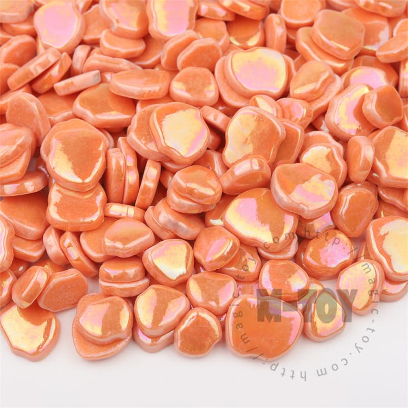 Iridescent Orange Blossom Petals Glass Mosaic SMAI18