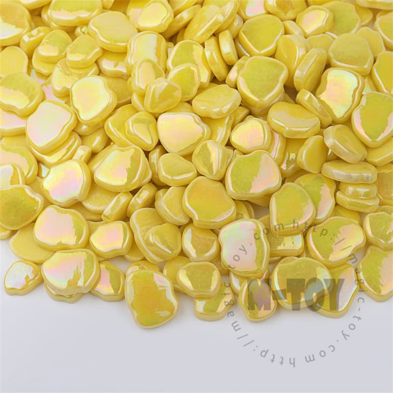 Iridescent Yellow Blossom Petals Glass Mosaic SMAI50