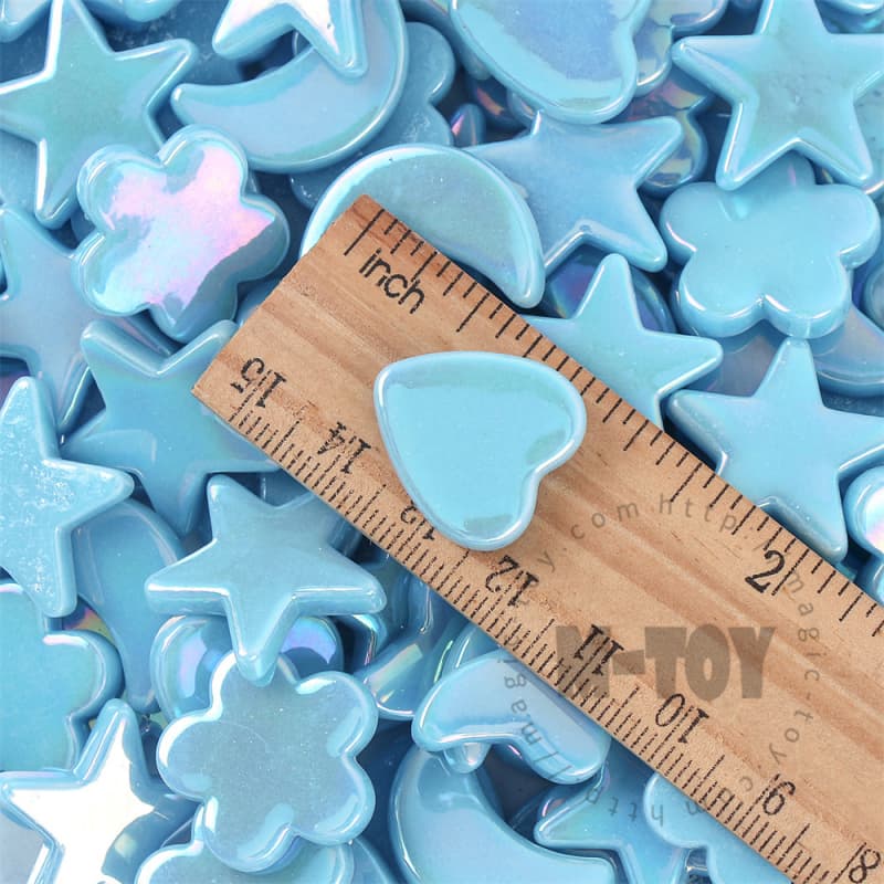 Iridescent Light Blue Charms Glass Mosaic MU-SSL08
