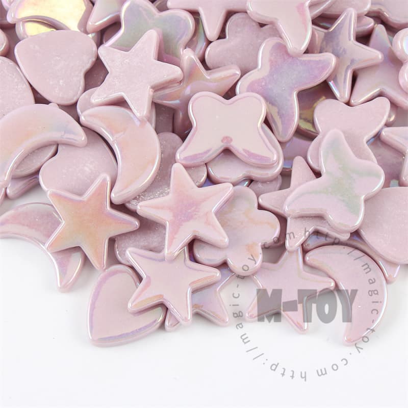 Iridescent Pink Charms Glass Mosaic MU-SSL68