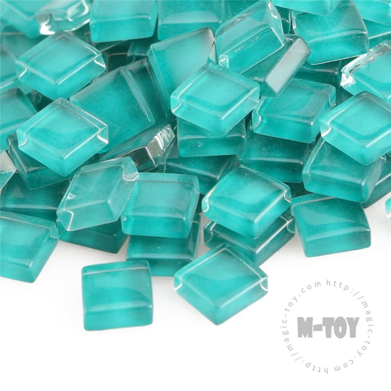Turquoise Square Crystal Glass Mosaic 10-CC622