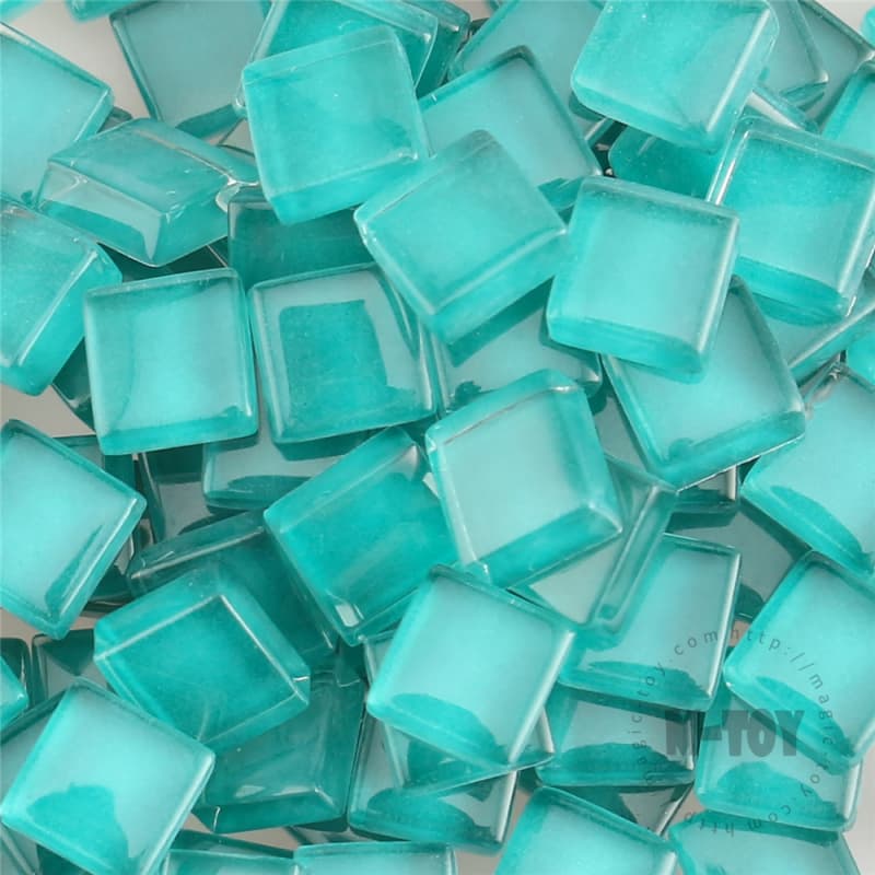 Turquoise Square Crystal Glass Mosaic 10-CC622