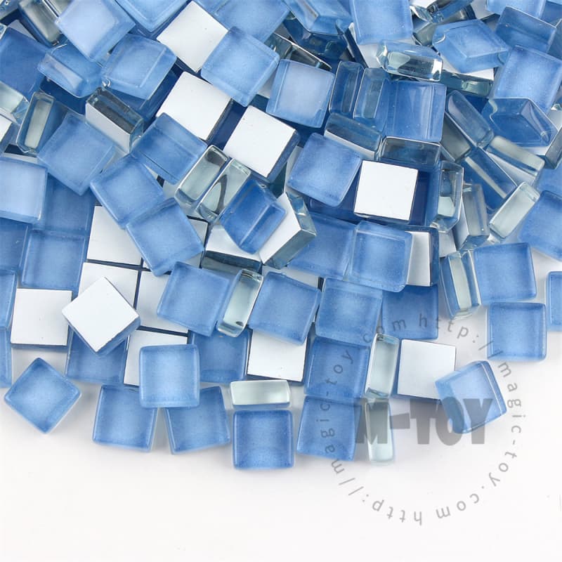 Blue Square Crystal Glass Mosaic 10-CC722