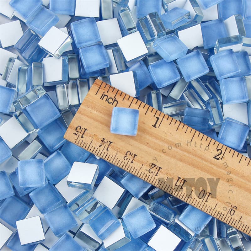 Blue Square Crystal Glass Mosaic 10-CC722