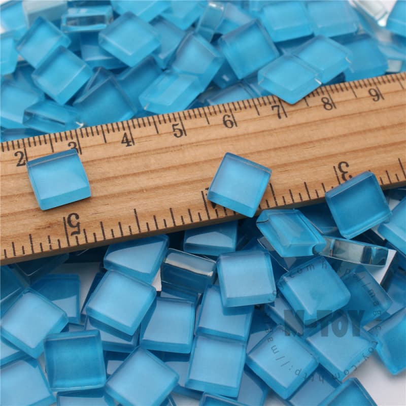 Blue Square Crystal Glass Mosaic 10-CC732