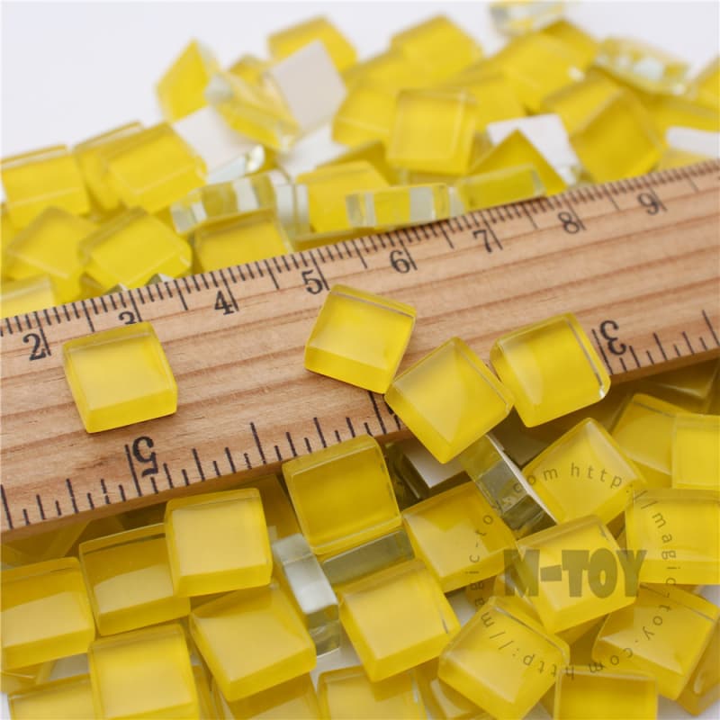 Yellow Square Crystal Glass Mosaic 10-CC935