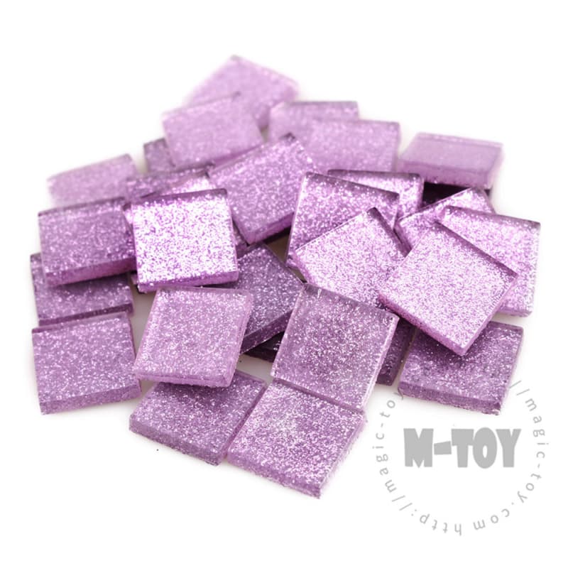 Pink Square Glitter Glass Mosaic 20-SPA500
