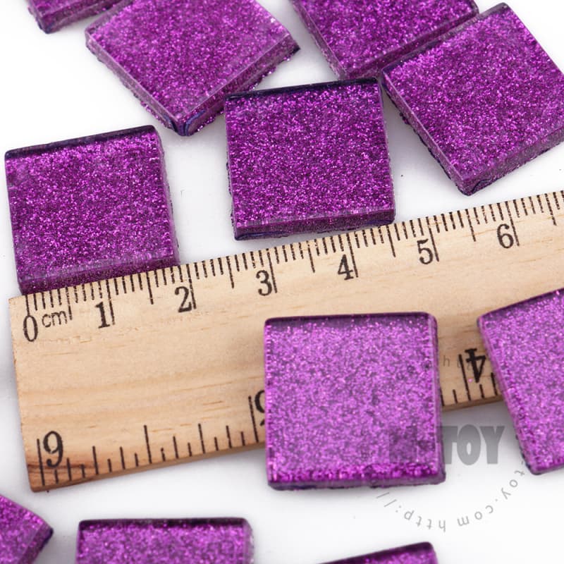 Purple Square Glitter Glass Mosaic 20-SPA501