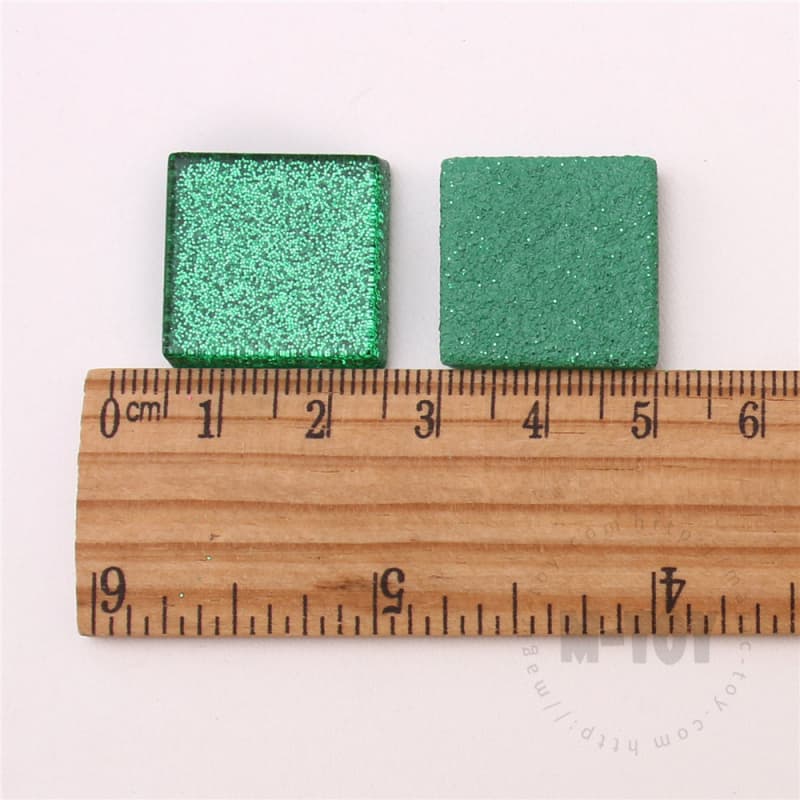 Green Square Glitter Glass Mosaic 20-SPA606