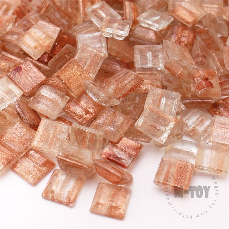 Metallic Square Golden Line Hot-melting Glass Mosaic 10GSG301
