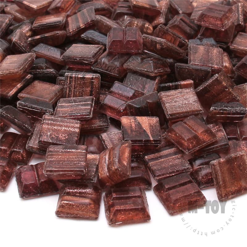 Metallic Square Golden Line Hot-melting Glass Mosaic 10GSG503