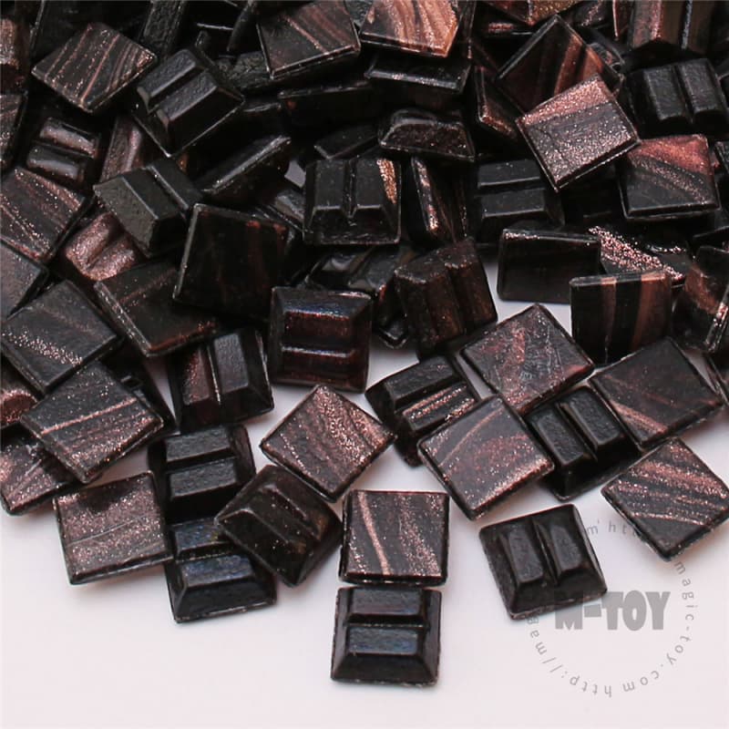Purple Square Golden Line Hot-melting Glass Mosaic 10GSM504
