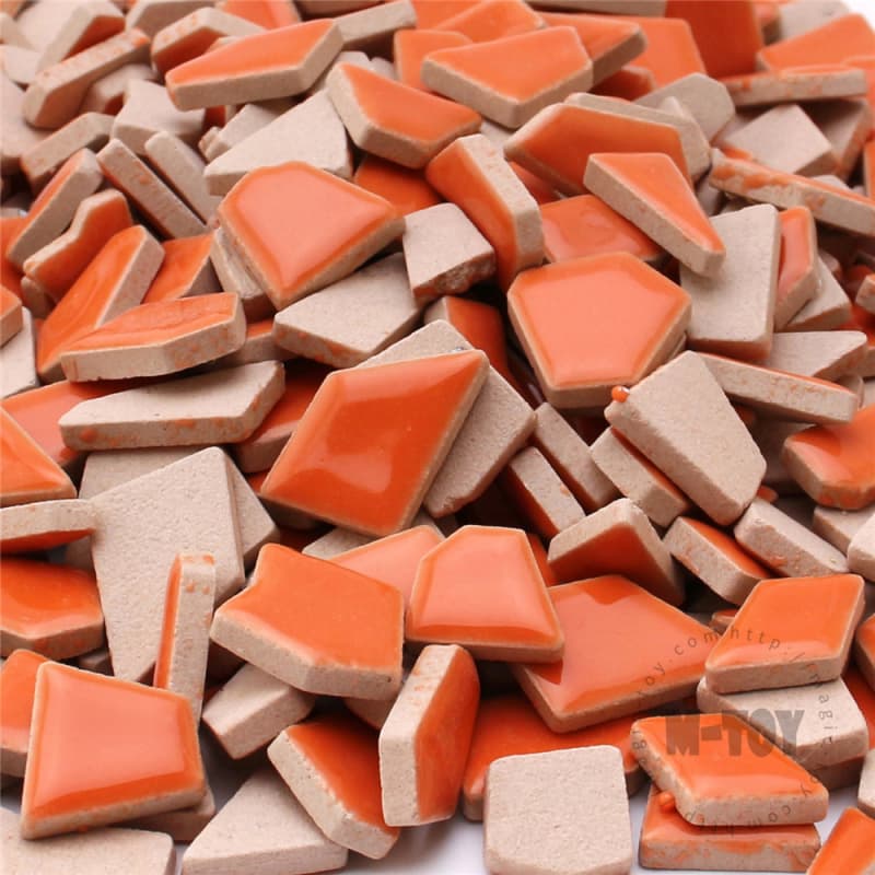 Orange Irregular Ceramic Mosaic IR-H6