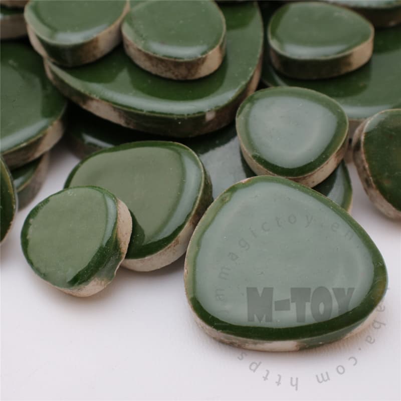 Green Pebble Shape Ceramic Mosaic CDG602
