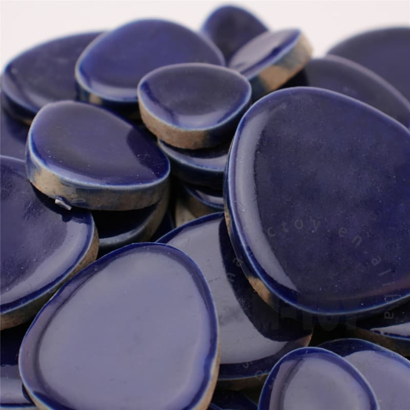 Blue Pebble Shape Ceramic Mosaic CDG703