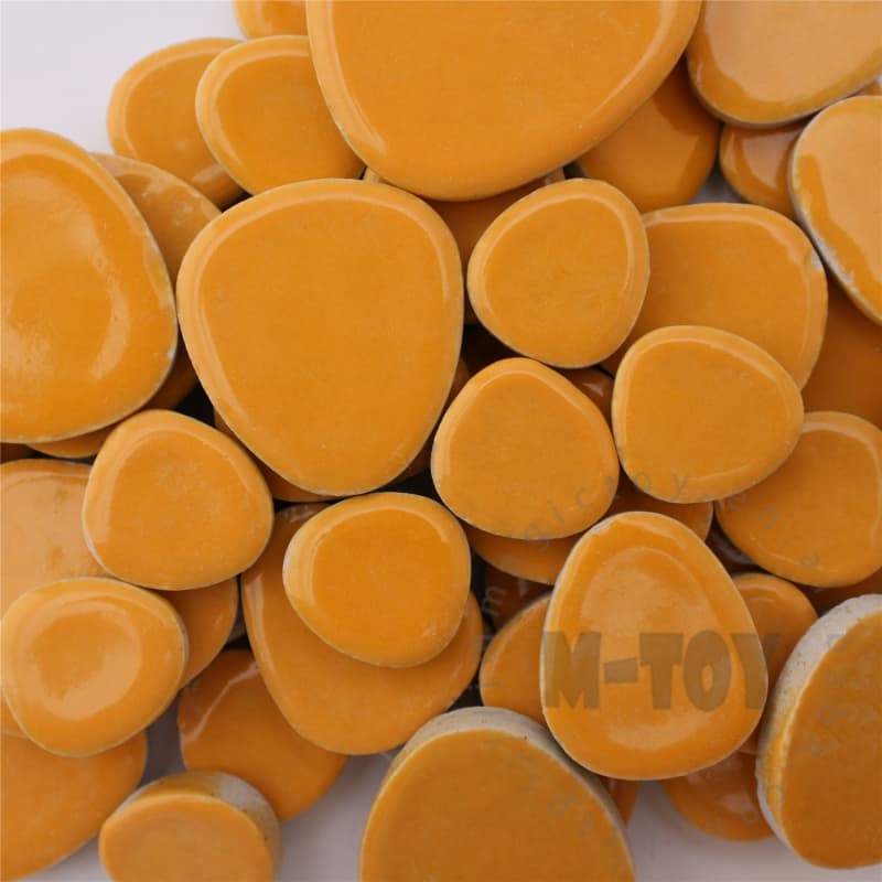 Orange Pebble Shape Ceramic Mosaic CDG904