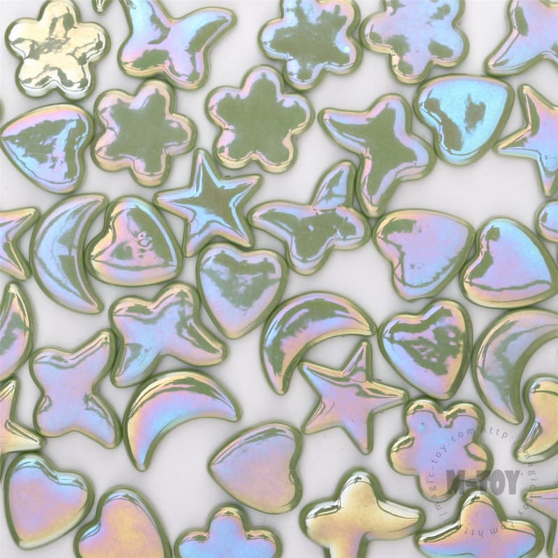 Iridescent Green Charms Glass Mosaic MU-SSL42