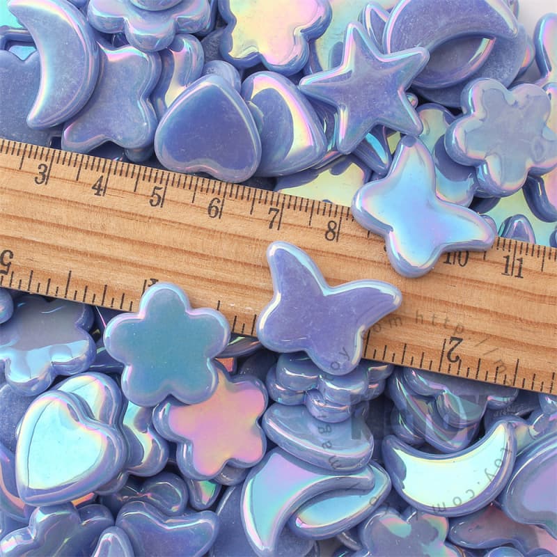 Iridescent Sky Blue Charms Glass Mosaic MU-SSL03