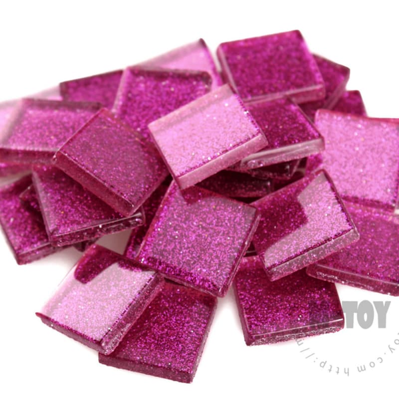 Purple Square Glitter Glass Mosaic 20-SPA503