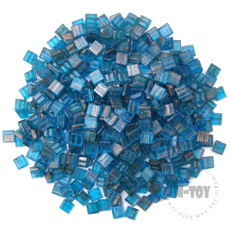 Blue Square Golden Line Hot-melting Glass Mosaic 10GSM706