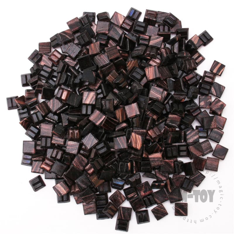 Purple Square Golden Line Hot-melting Glass Mosaic 10GSM504