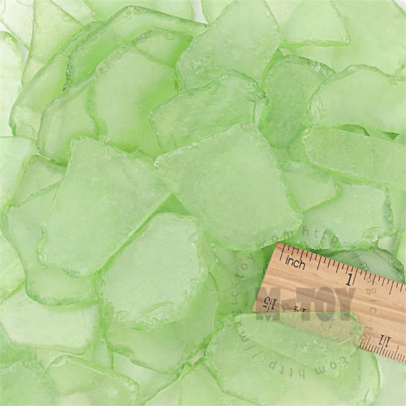 Light Green Color Irregular Sea Glass CD-HR603-M