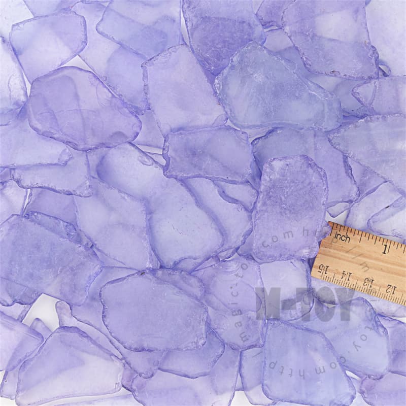 Purple Color Irregular Sea Glass CD-HR501-M